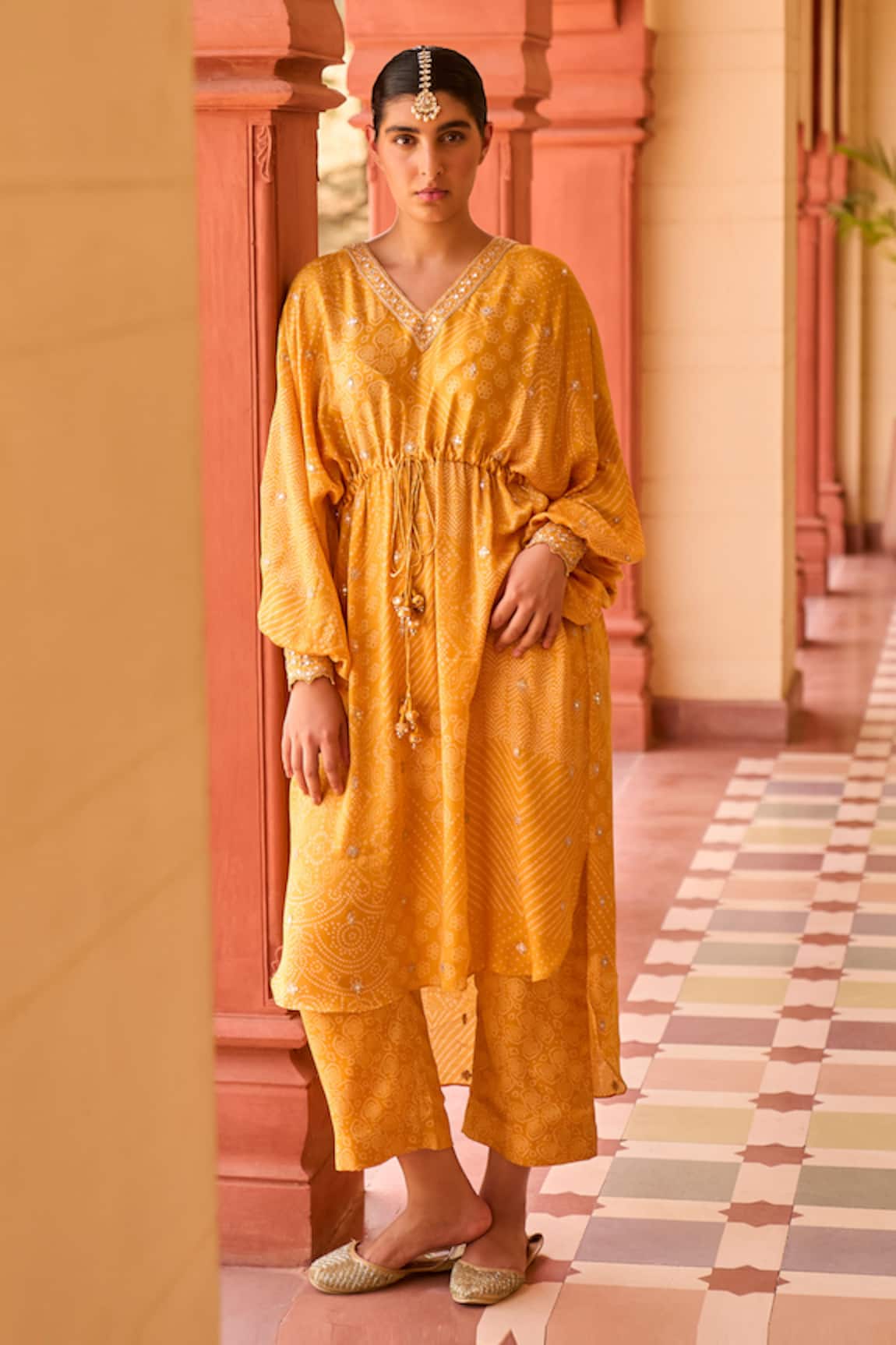 PUNIT BALANA Bandhani Print Kaftan With Pant
