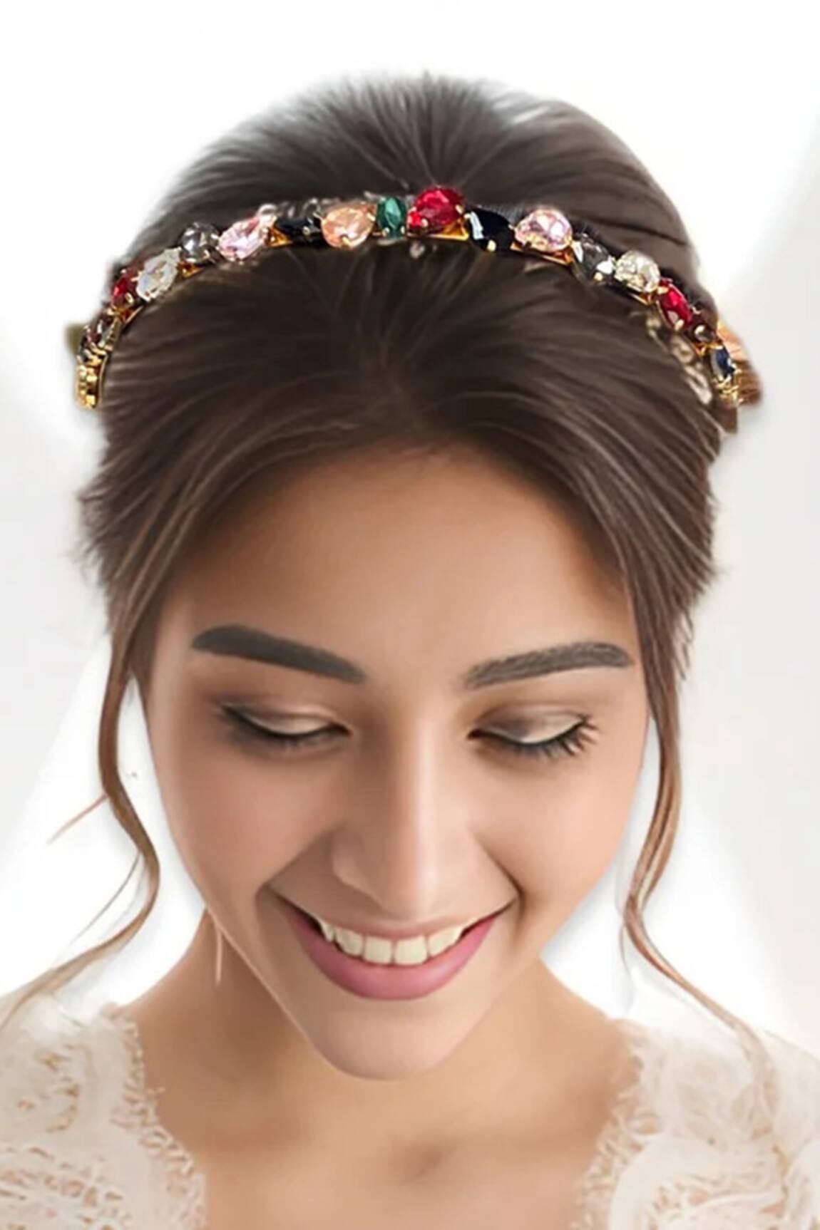 MNSH Rhinestone & Crystal Embellished Hairband