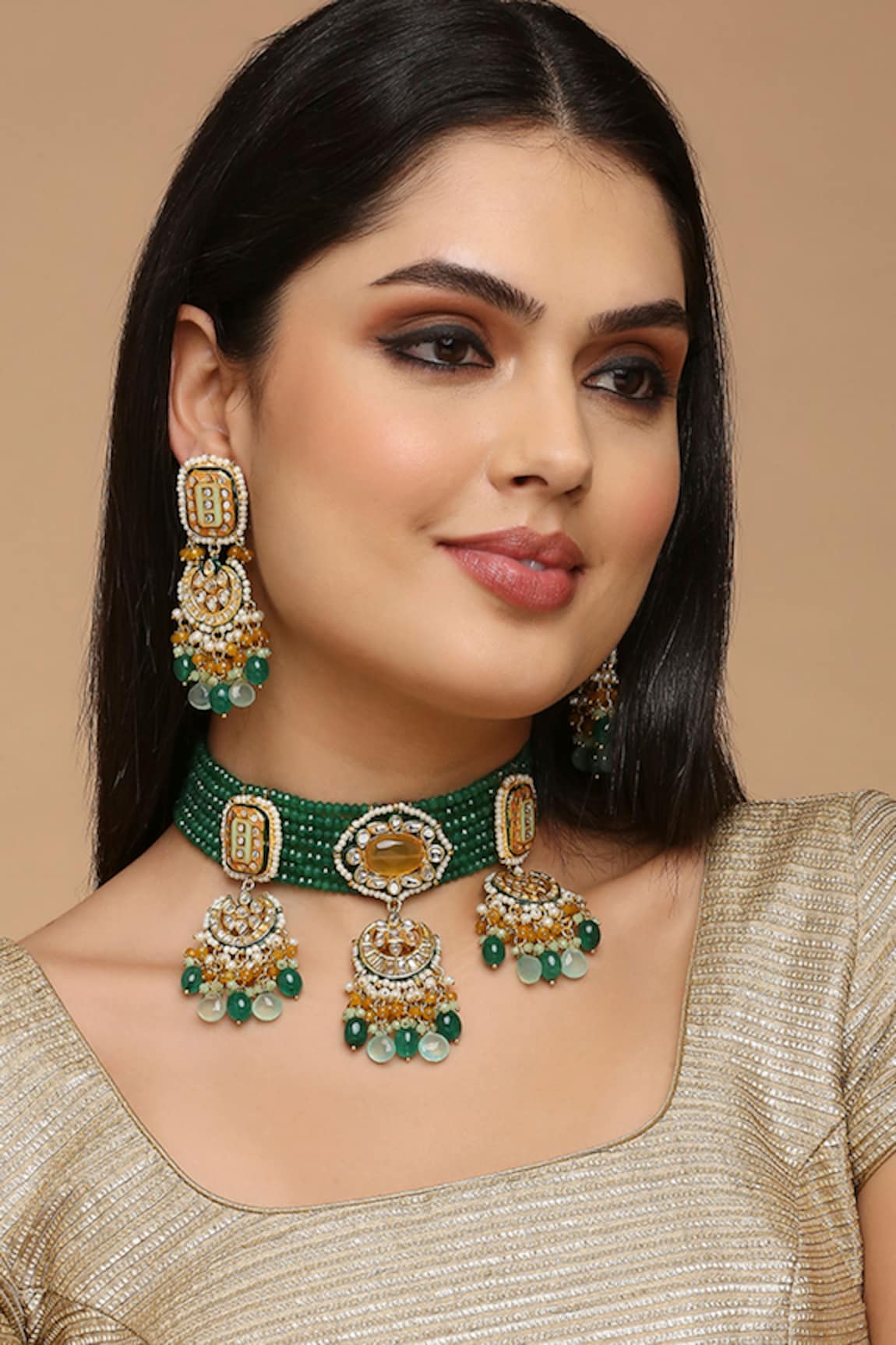 TAD Accessories Multi Layered Embellished Choker Set