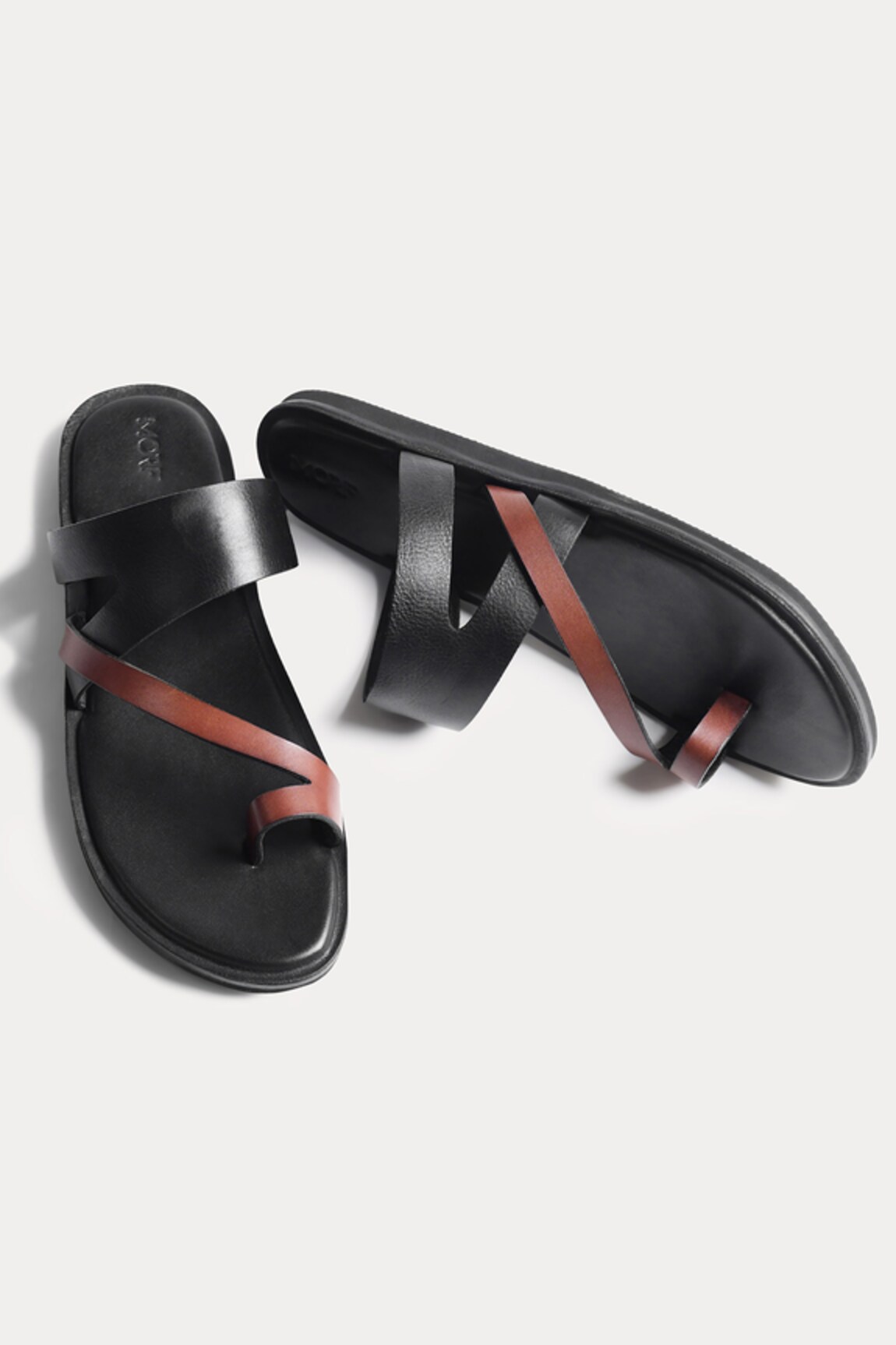 Morf Color Block Strap Slip-on Sandals