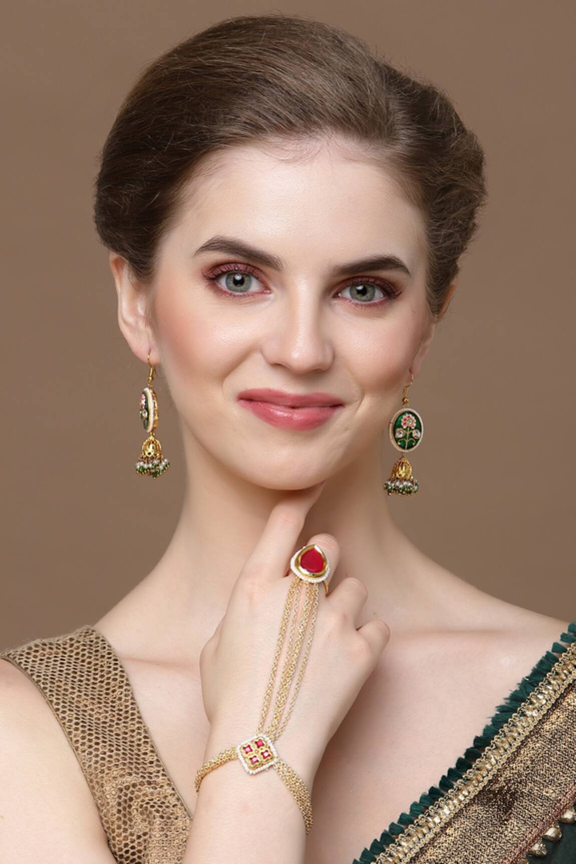 Dugran By Dugristyle Stone Embellished Hathphool