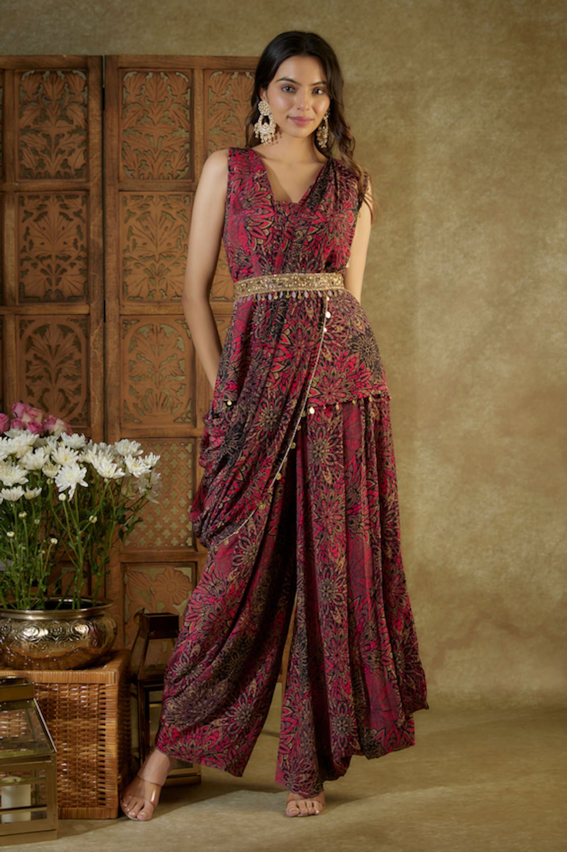 Dress with dhoti outlet pants