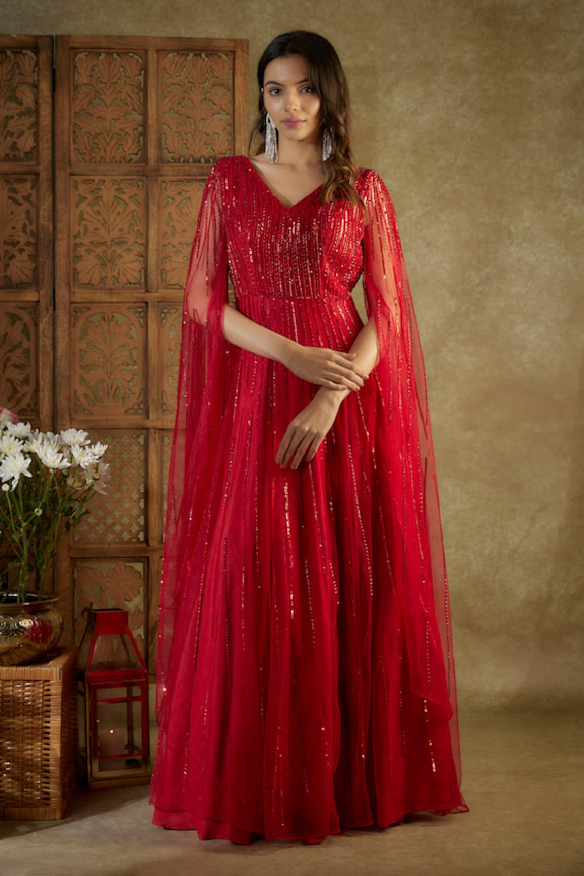 Mehak Murpana Sequin Embroidered Gown 