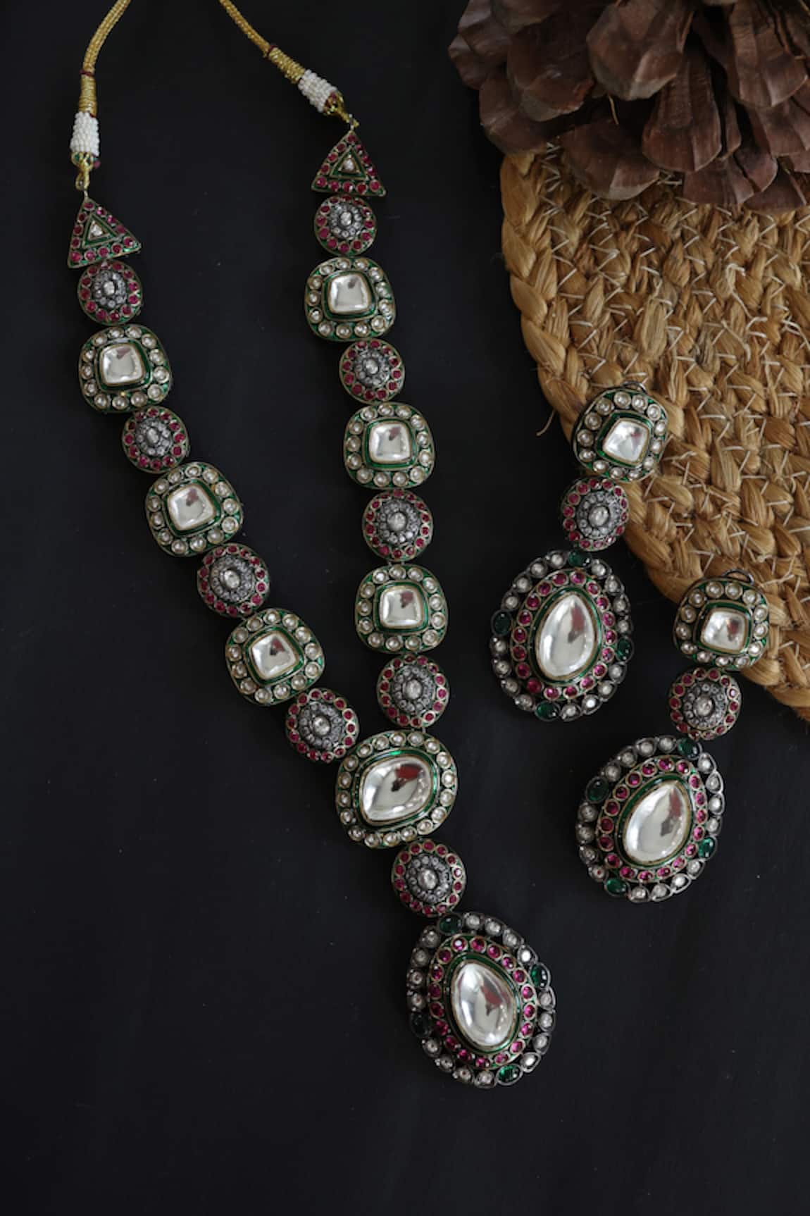 Do Taara Polki Embellished Jewellery Set