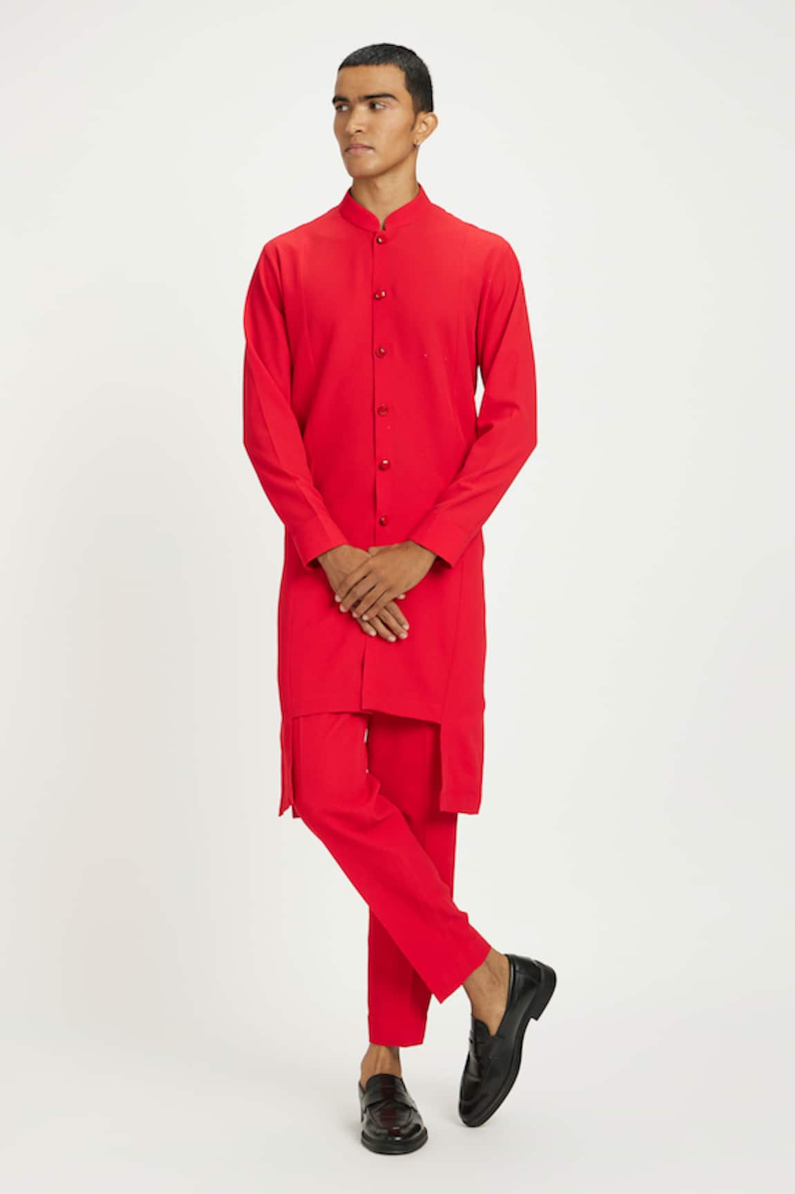 Nautanky Charm Asymmetric Hem Kurta With Pant 