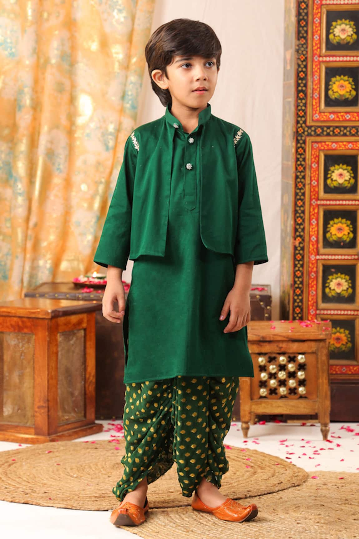 CUTE COUTURE Kurta & Printed Dhoti Pant Set