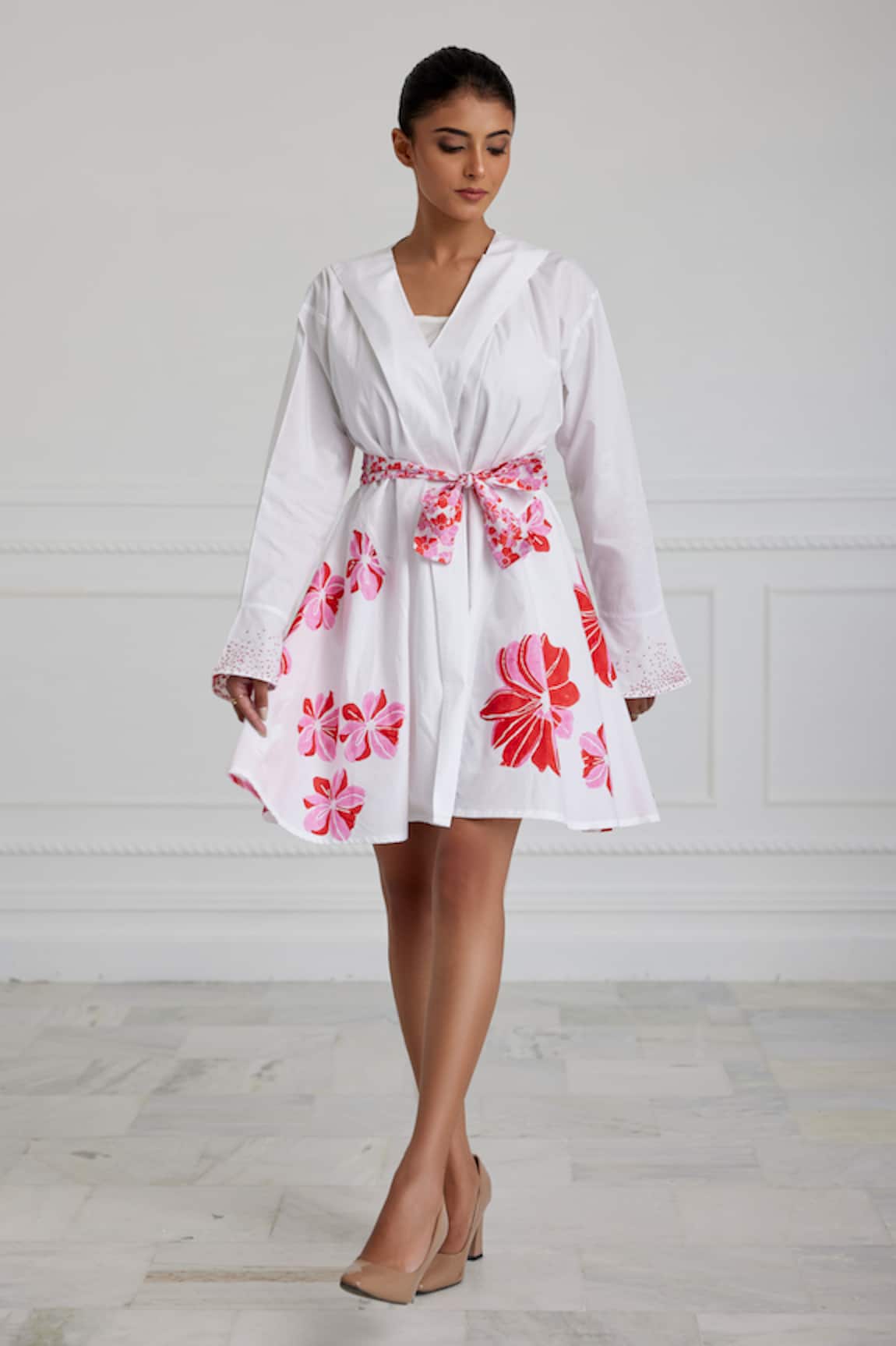 Pallavi Kandoi Floral Pattern Jacket Dress
