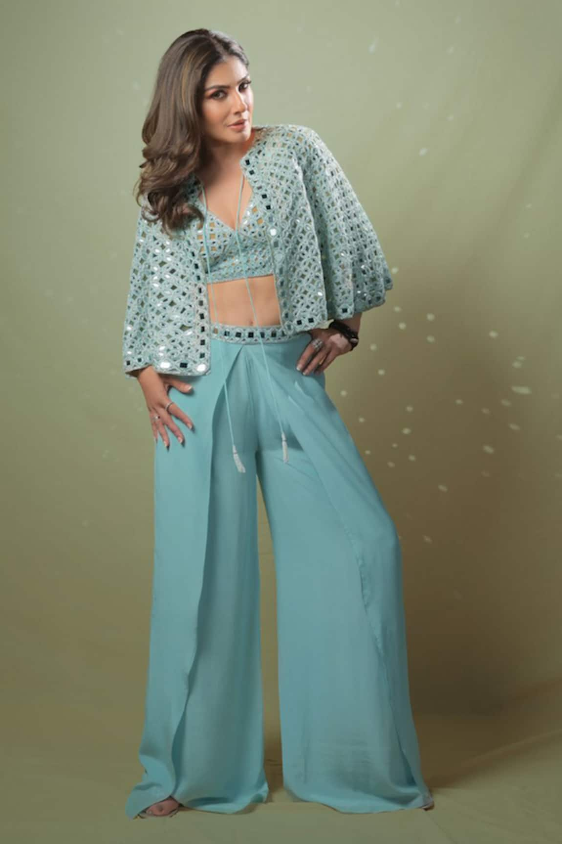 Surily G Mirror Embroidered Waistband Flared Pant