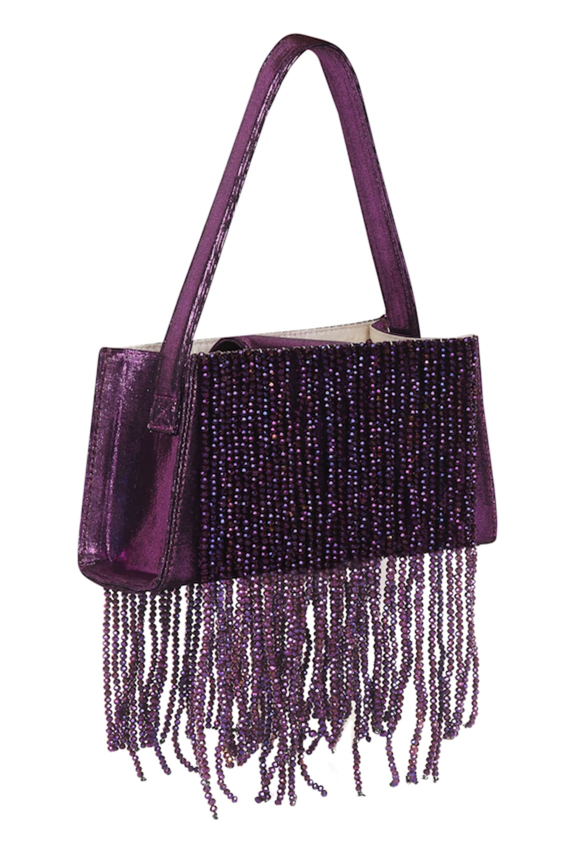 X Feet Above Prism Beaded Tassel Bag