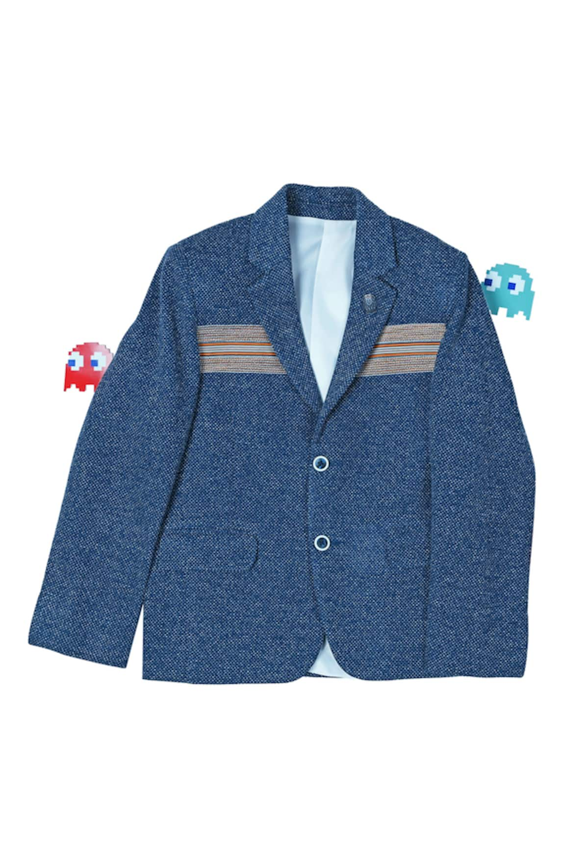 Partykles Patch Work Single Breasted Blazer