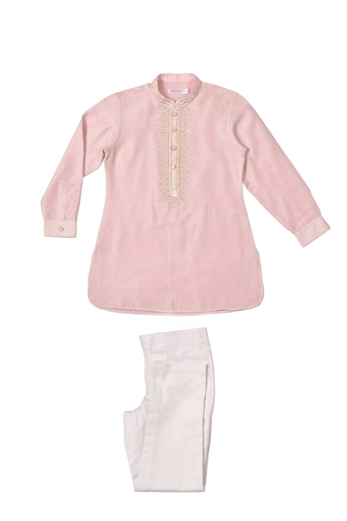 Partykles Placket Embroidered Kurta Set 