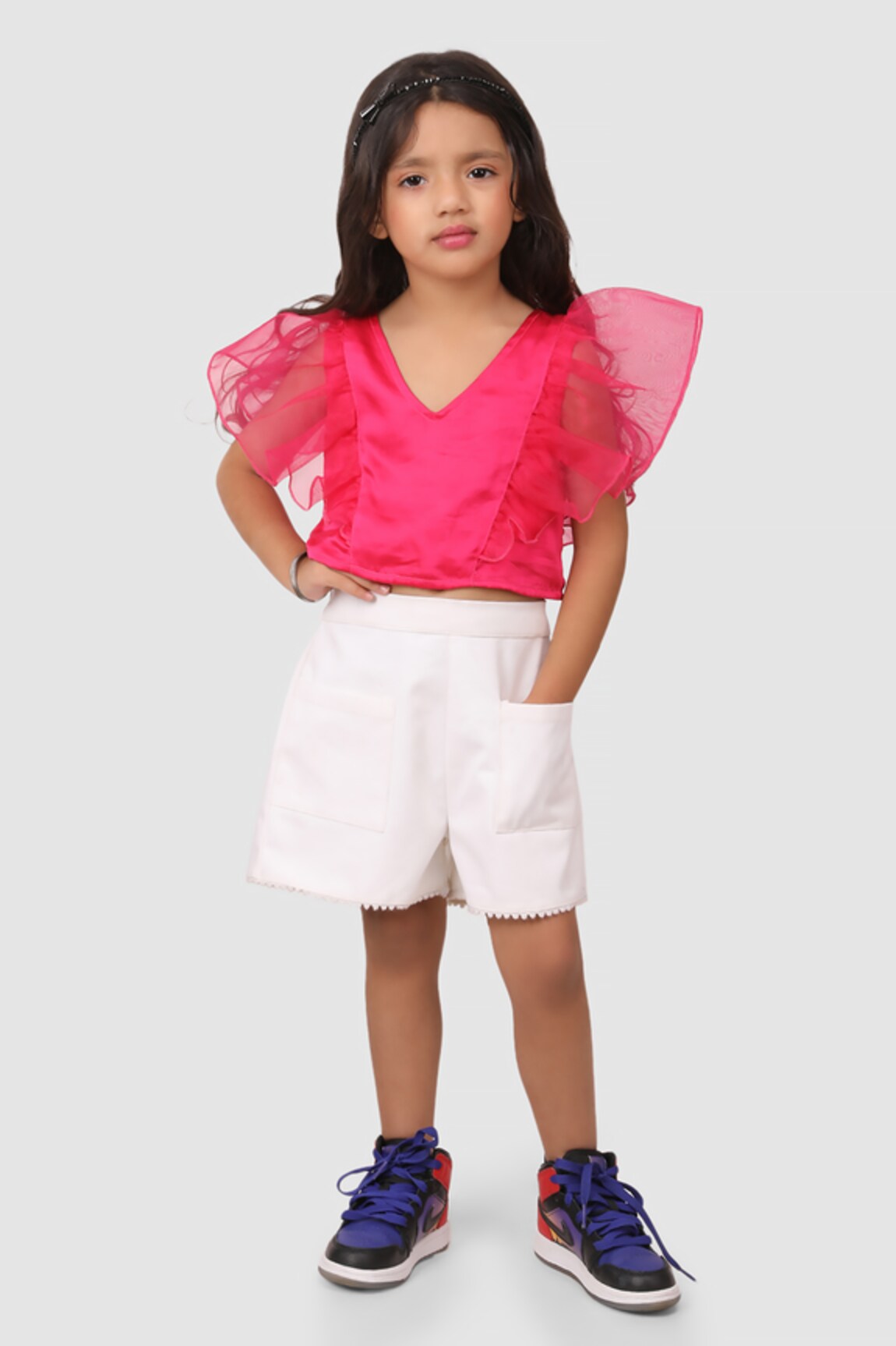 Jelly Jones Ruffle Top With Contrast Shorts