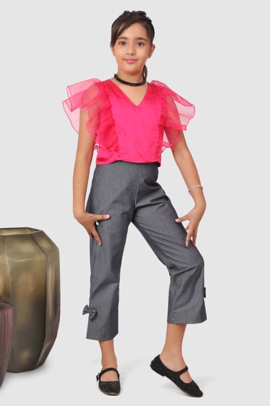 Jelly Jones Ruffle Sleeve Top With Pant