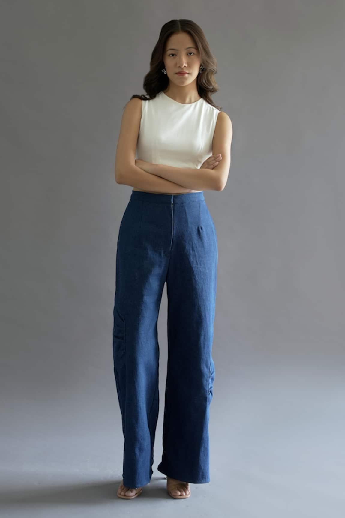 Kritika Madan Label Crop Top & Patch Pocket Pant Set