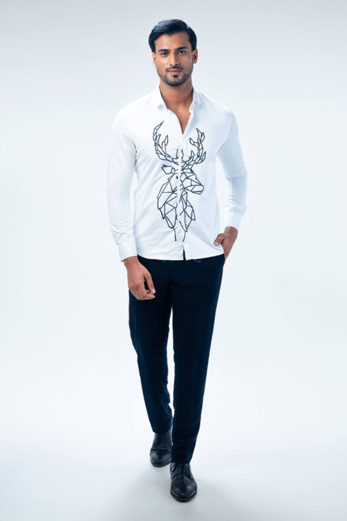 Kommal Sood Cutdana Embroidered Shirt