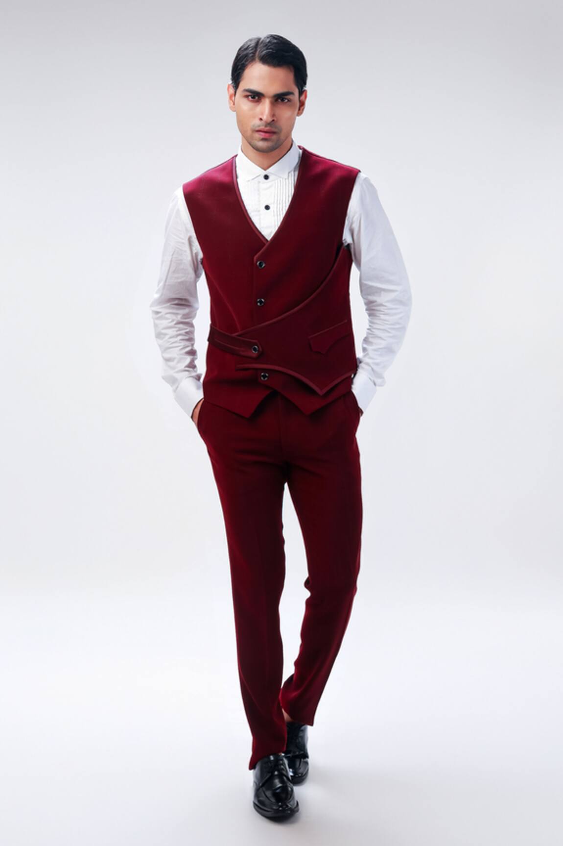 Kommal Sood Layered Waistcoat Pant Set 