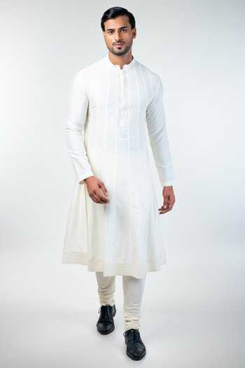 Kommal Sood Cotton Silk Anarkali Kurta With Churidar 