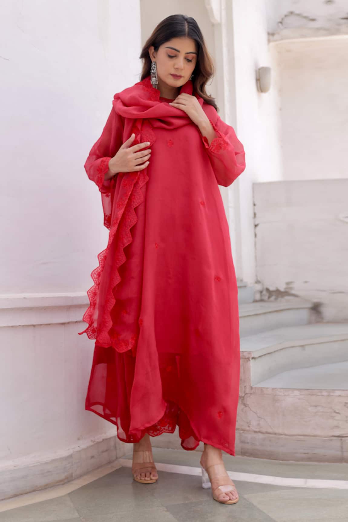 ASRUMO Aari Embroidered Kurta Pant Set