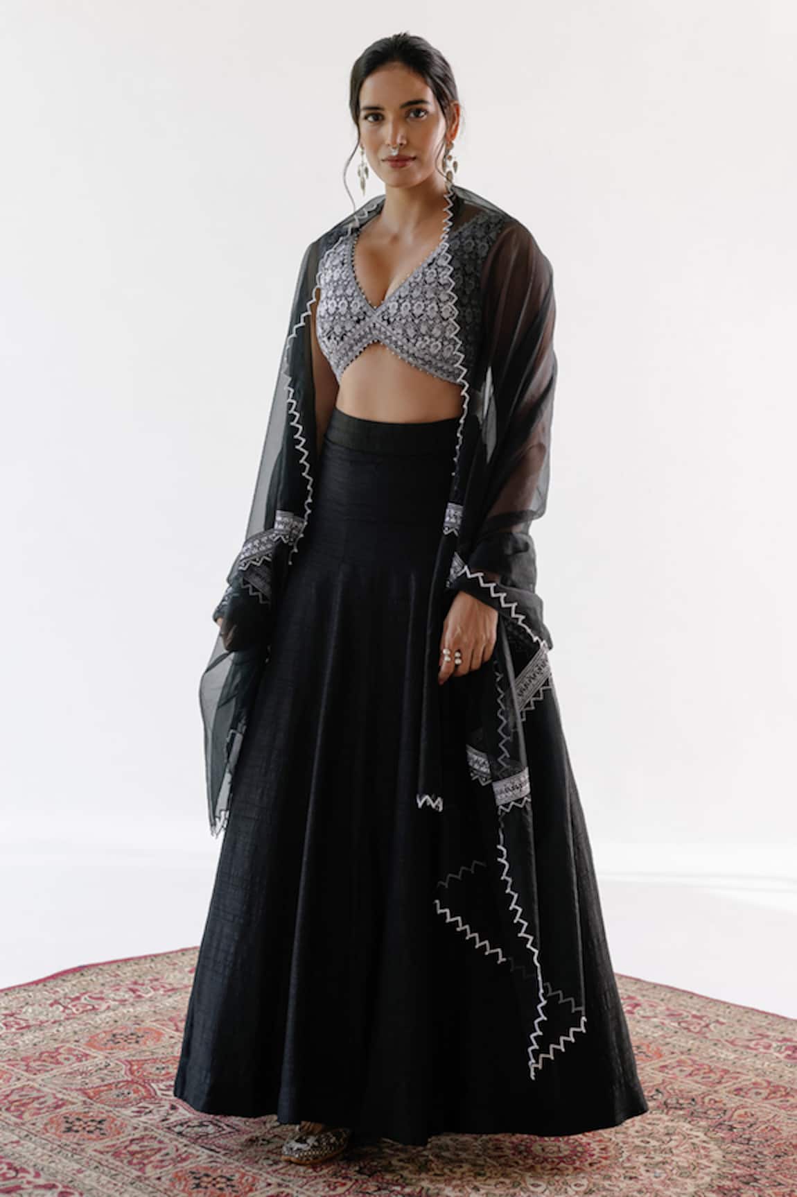 Ridhimaa Gupta Sadka Resham Embroidered Blouse Lehenga Set