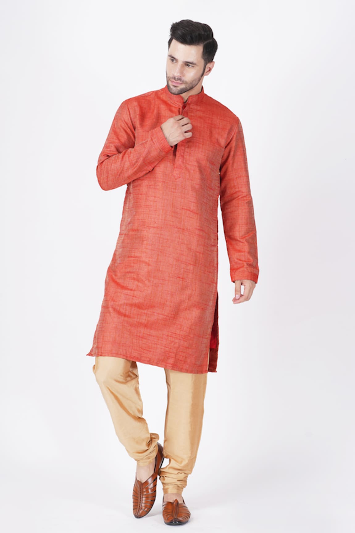 Manish Nagdeo Geometric Woven Kurta Set