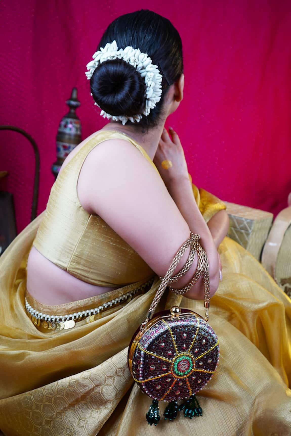 Puneet Gupta Chandbala Sequin Embellished Clutch