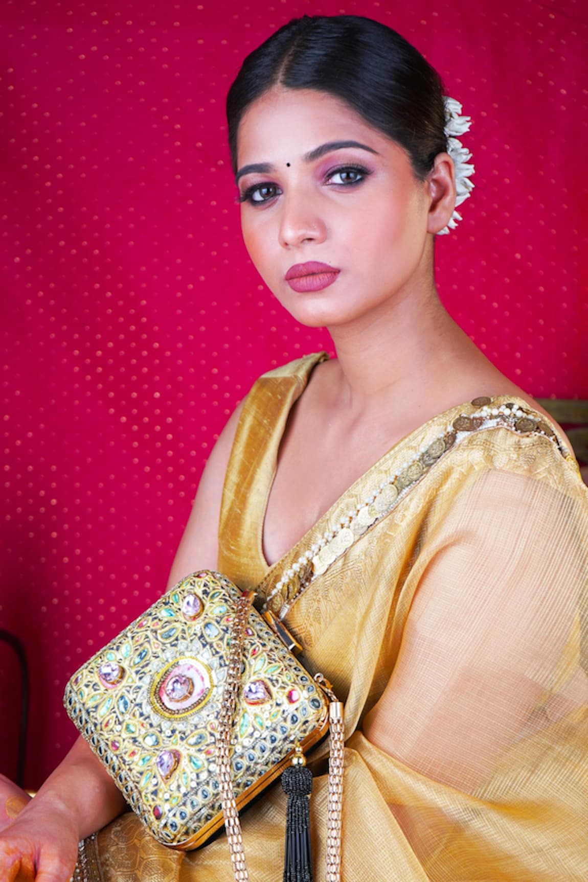 Puneet Gupta Queens Jewel Embellished Box Clutch
