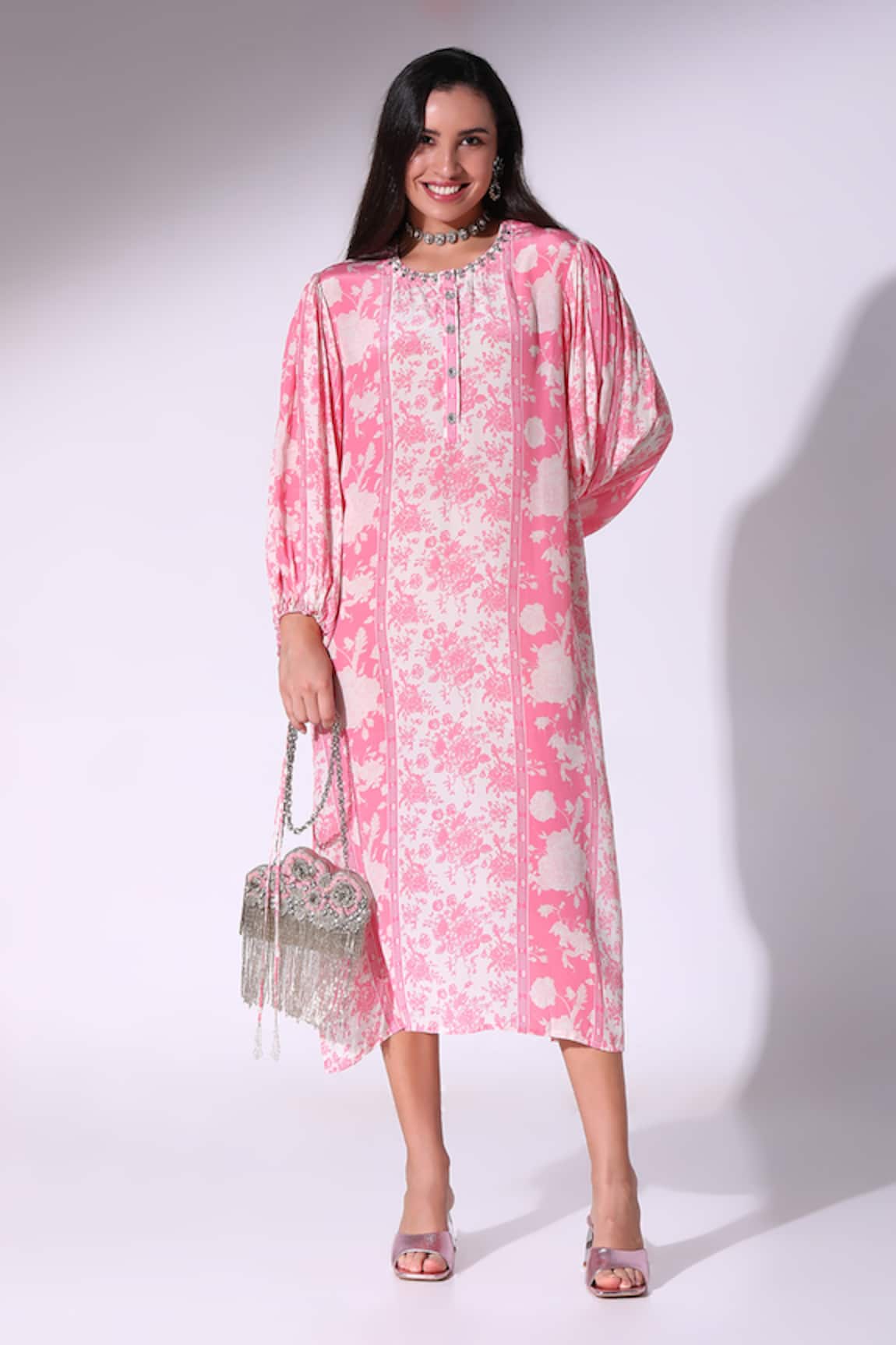 Sakshi Girri Floral Print Midi Dress