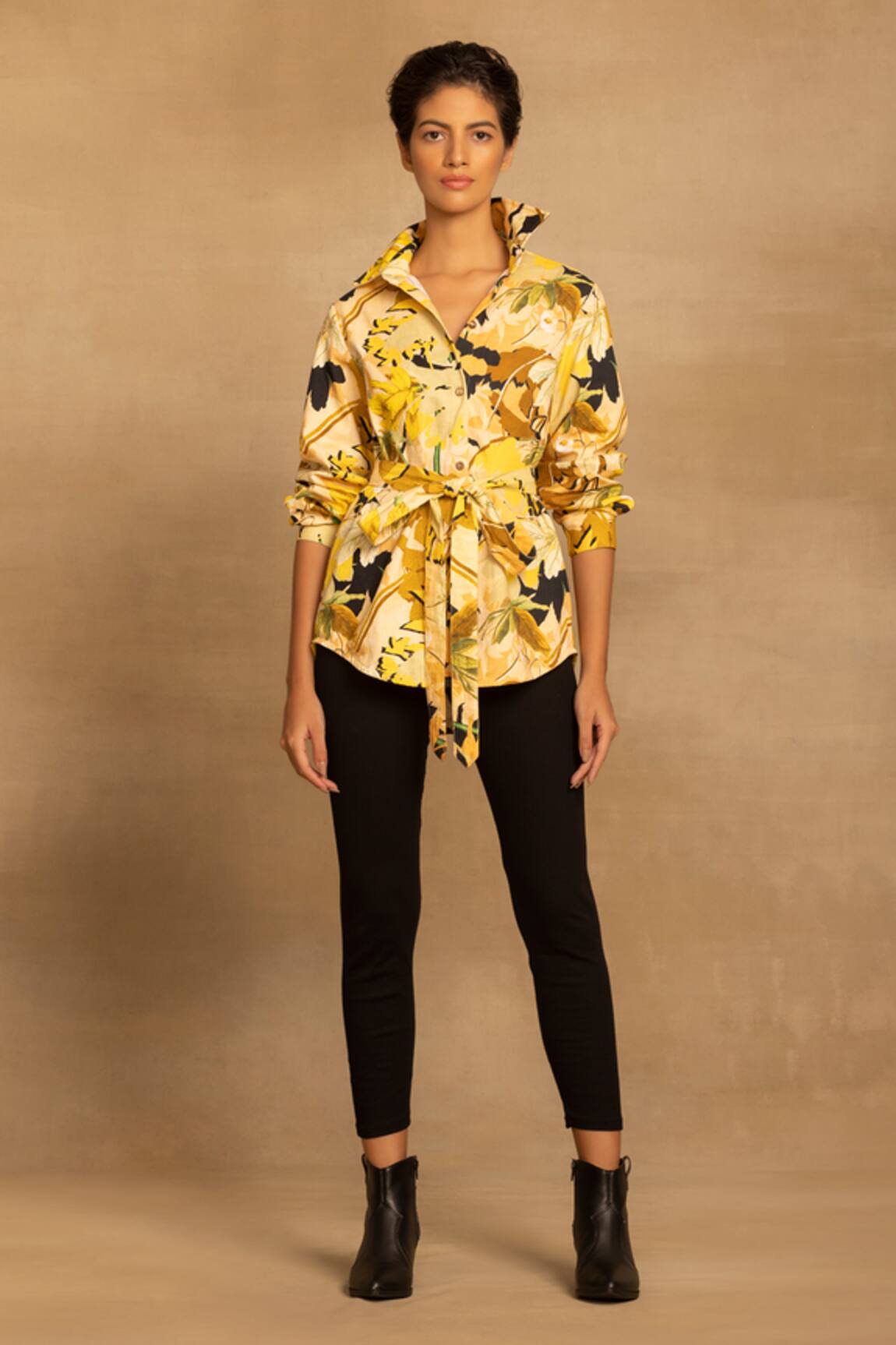 Reena Sharma Rhea Floral Print Shirt 