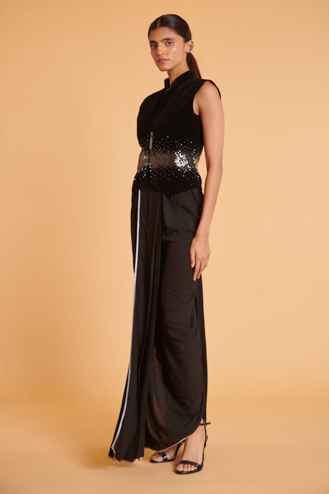 Siddartha Tytler Velvet Embellished Waistcoat 