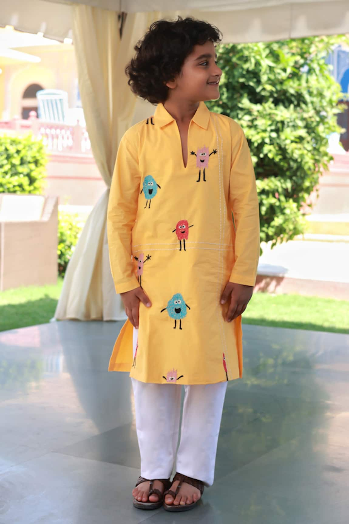 Little Luxury Firecracker Fantasy Kurta With Pyjama