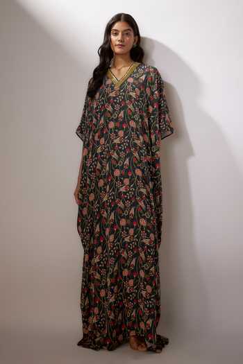 Nadima Saqib Floral Print Kaftan 