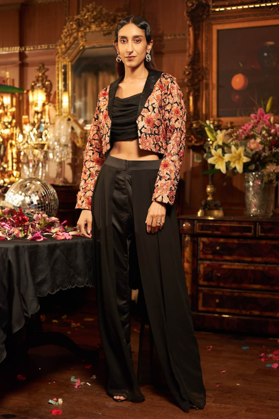 Shreeka Resham Embroidered Blazer Pant Set