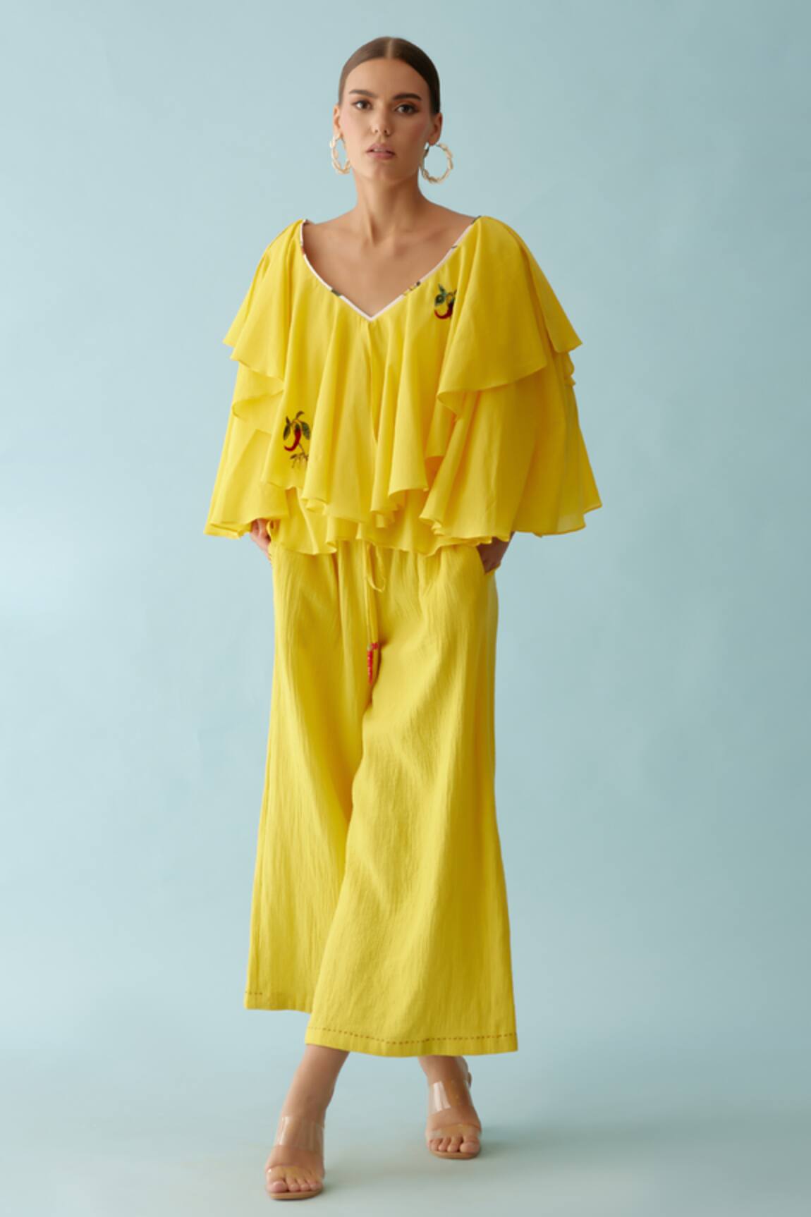 Nikasha Embroidered Wide Leg Pant 