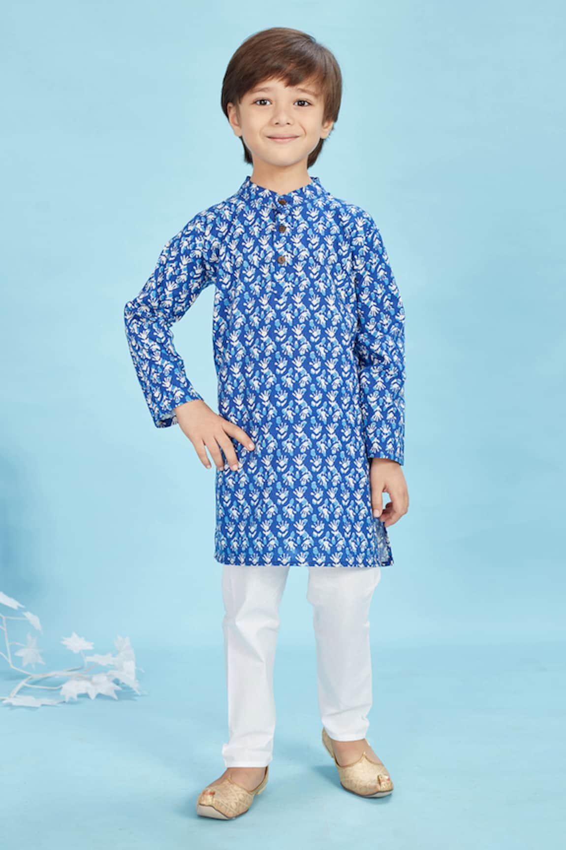 Maaikid Printed Straight Kurta & Pyjama Set