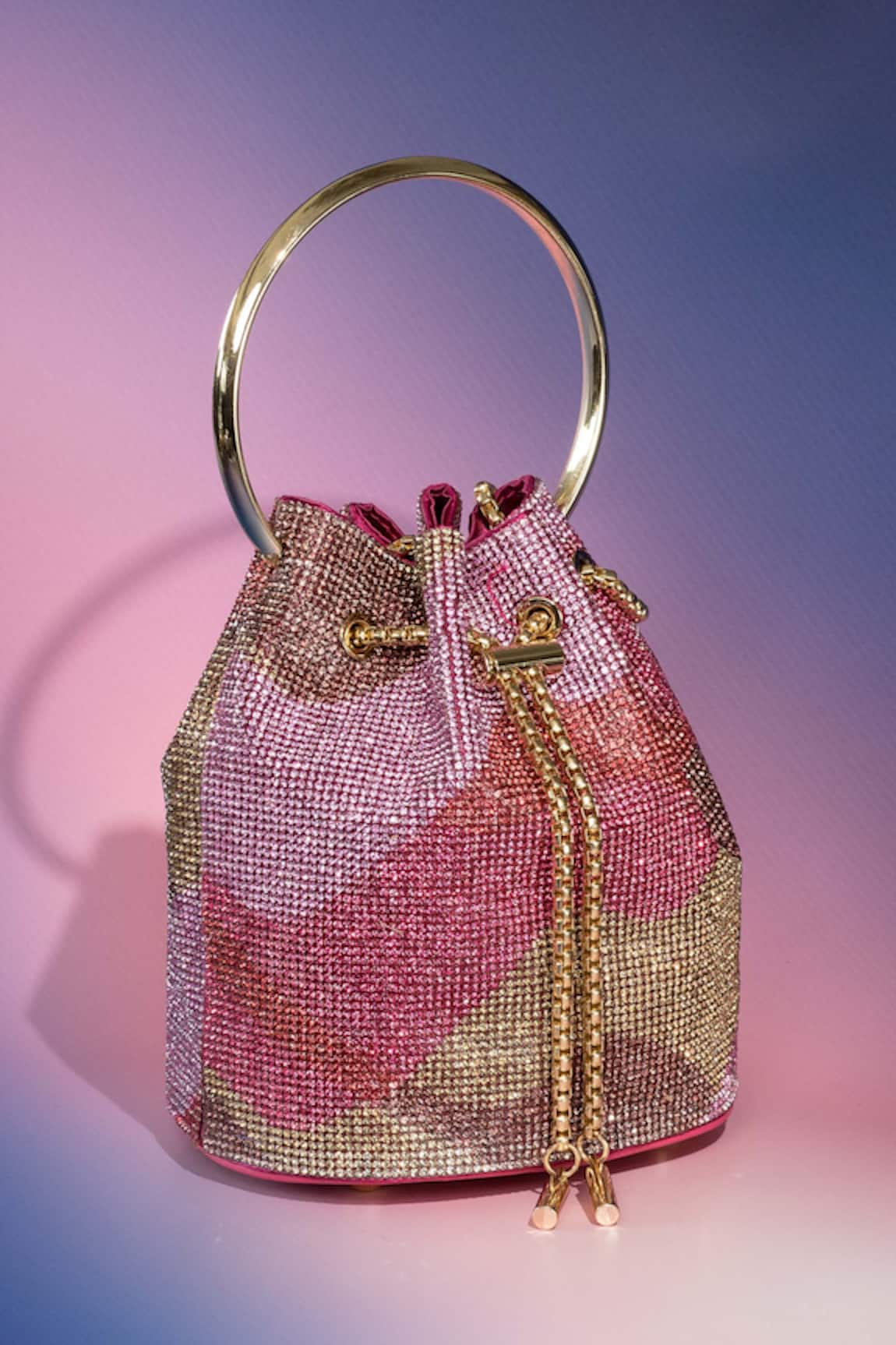 House of Bio Maahi Crystal Embellished Potli Bag