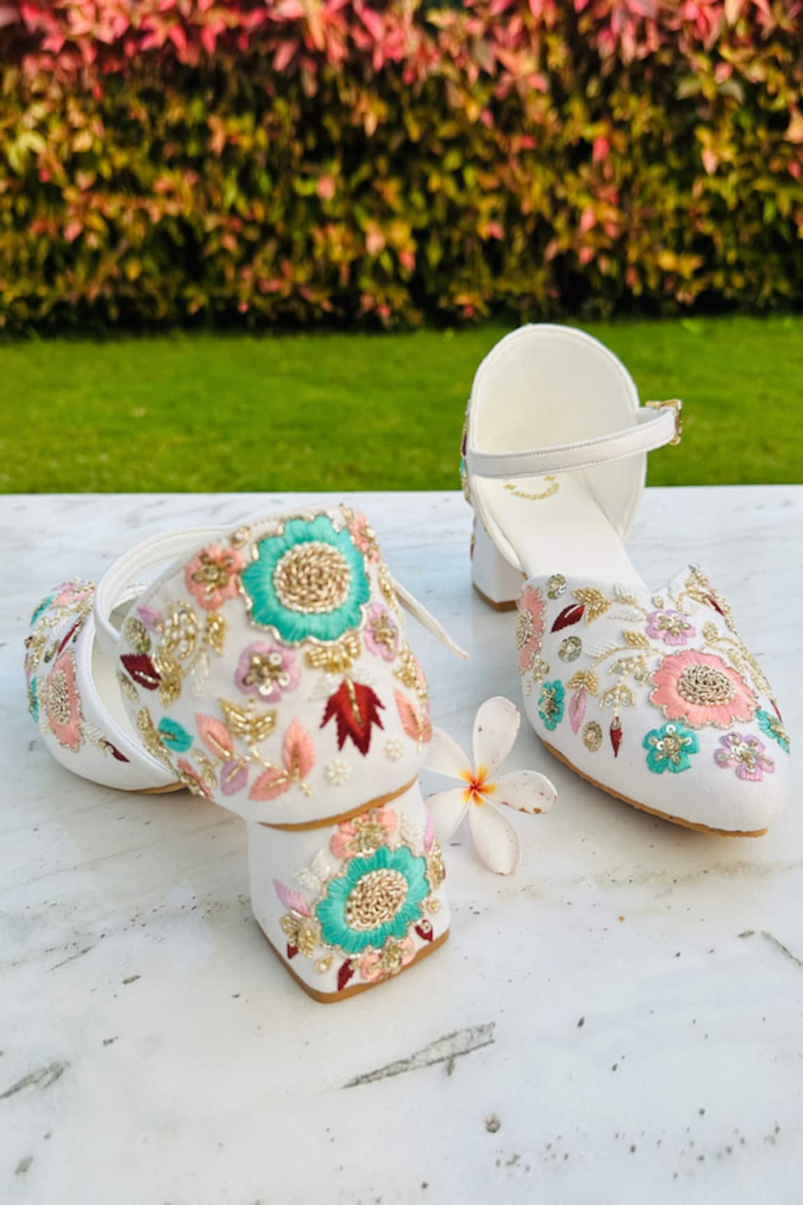 Rajasthani Stuff Akshi Floral Embroidered Heels