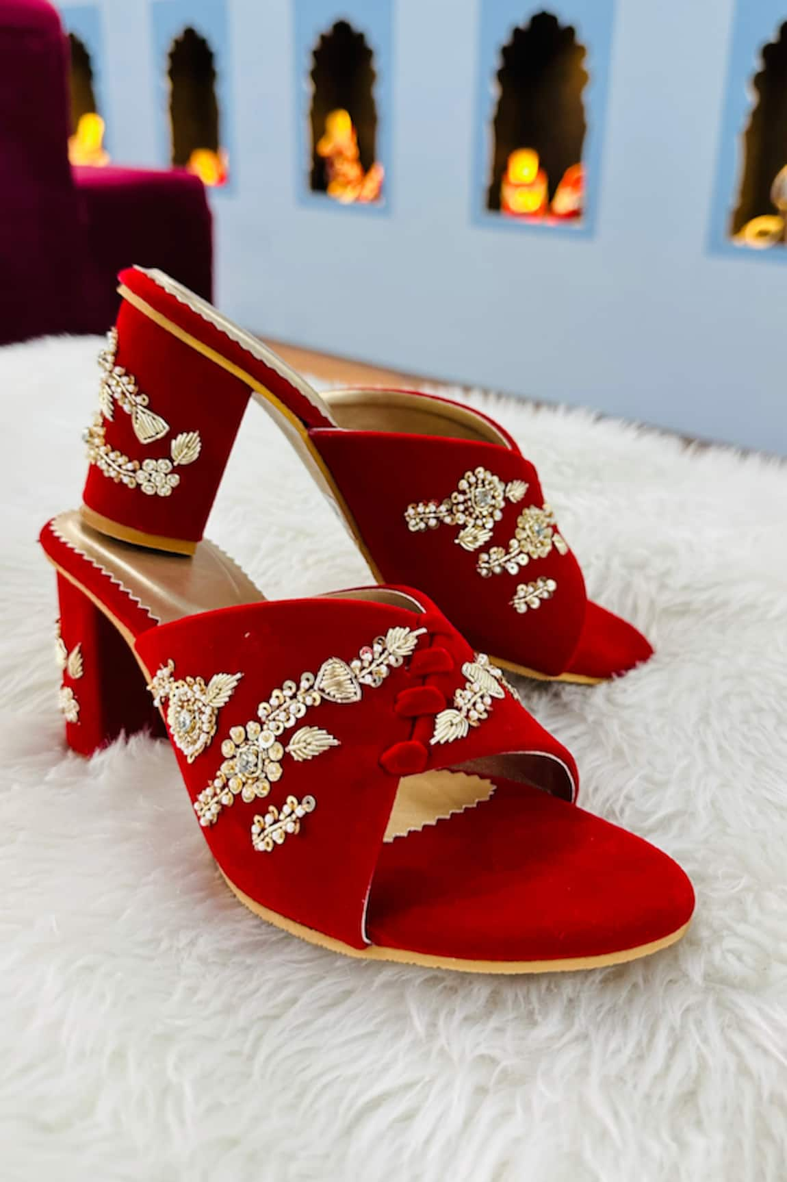 Rajasthani Stuff Hitiksha Floral Embroidered Heels