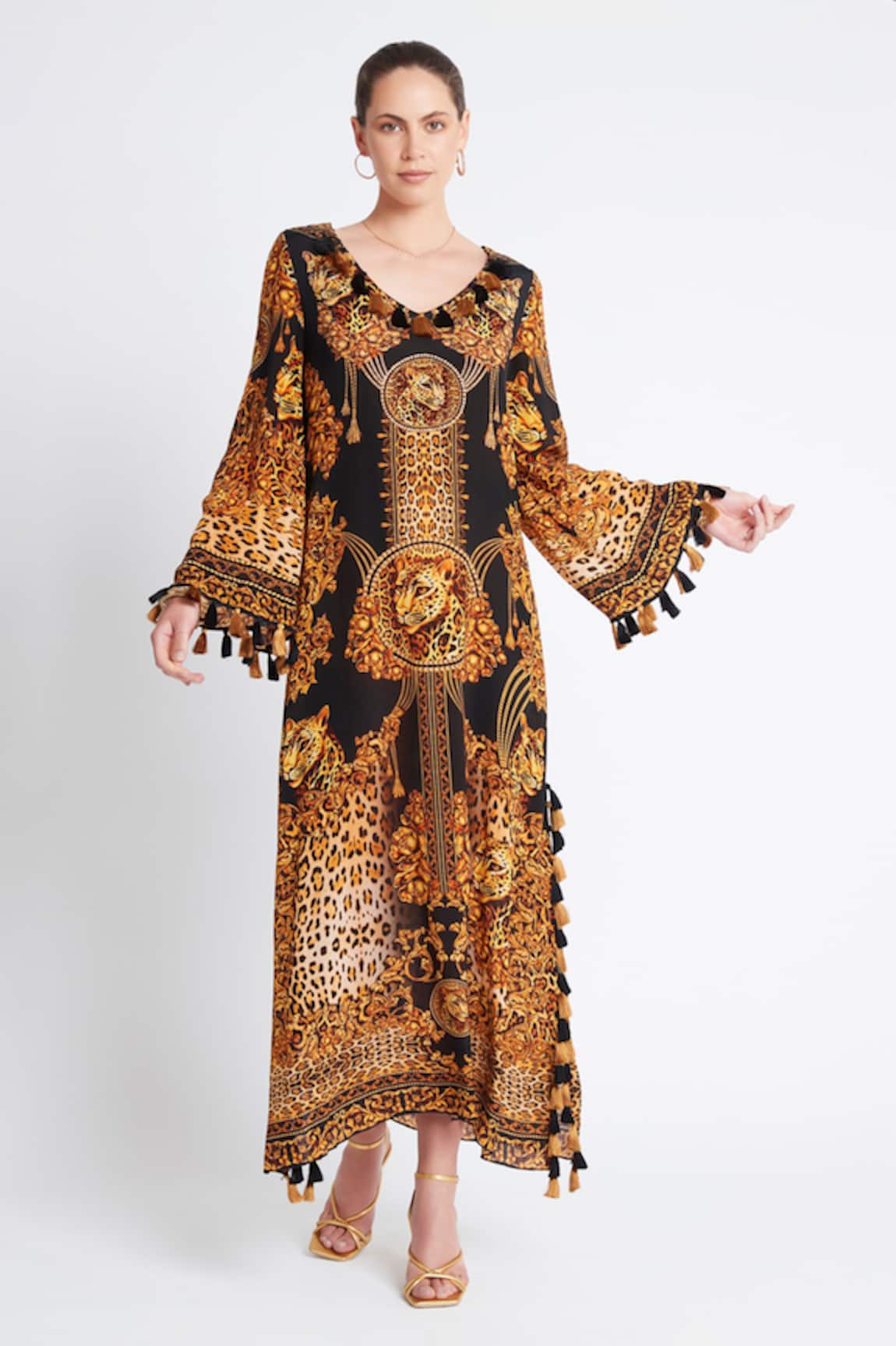 Zariaah Cleopatra Leopard Print Long Tunic