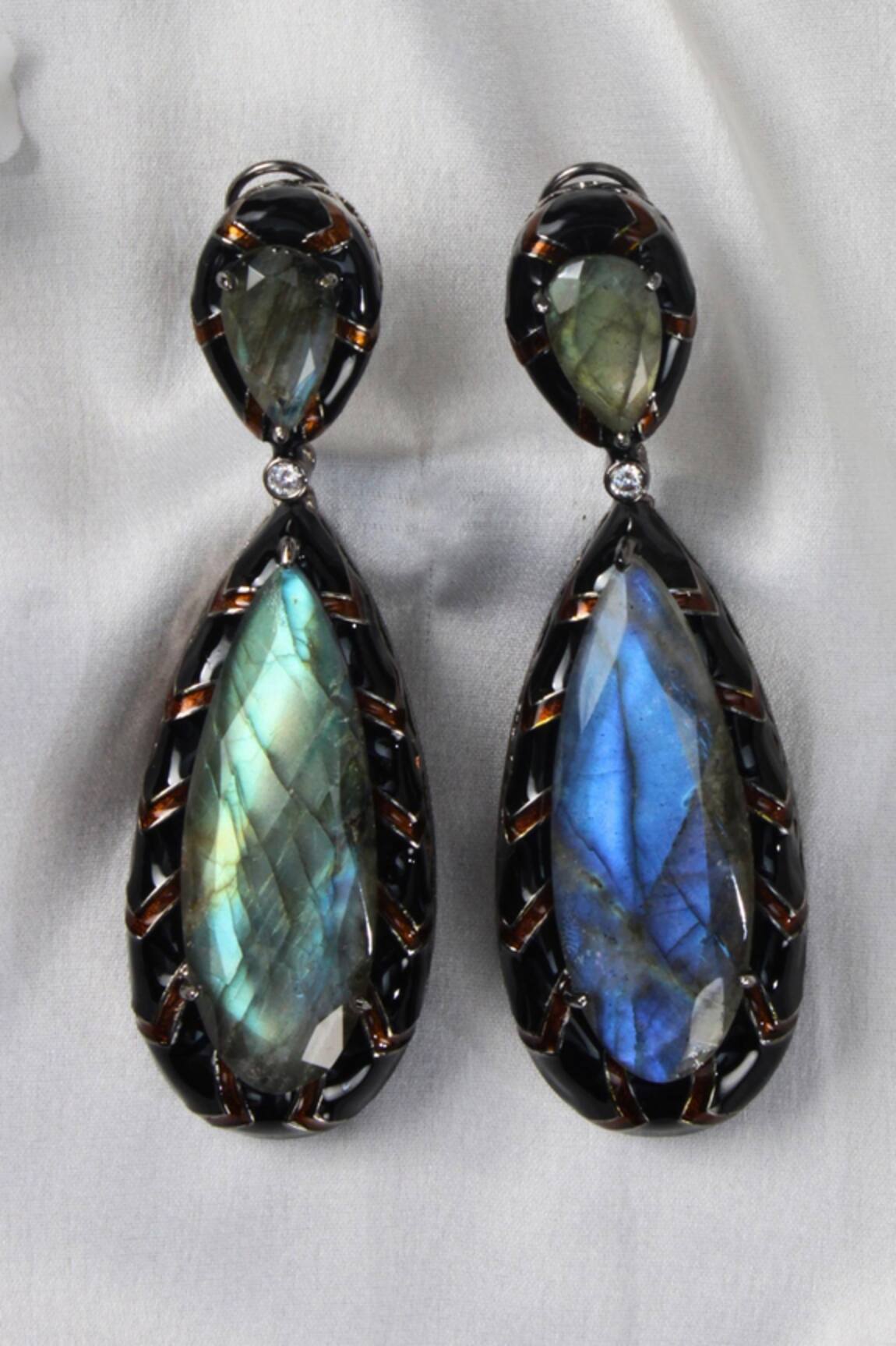 Studio6 Jewels Embellished Tear Drop Dangler Earrings