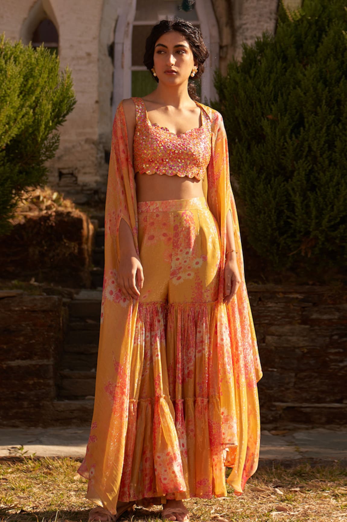 Buy Embroidered Short Kurta With Printed Pants by Designer ARCHANA SHAH  Online at