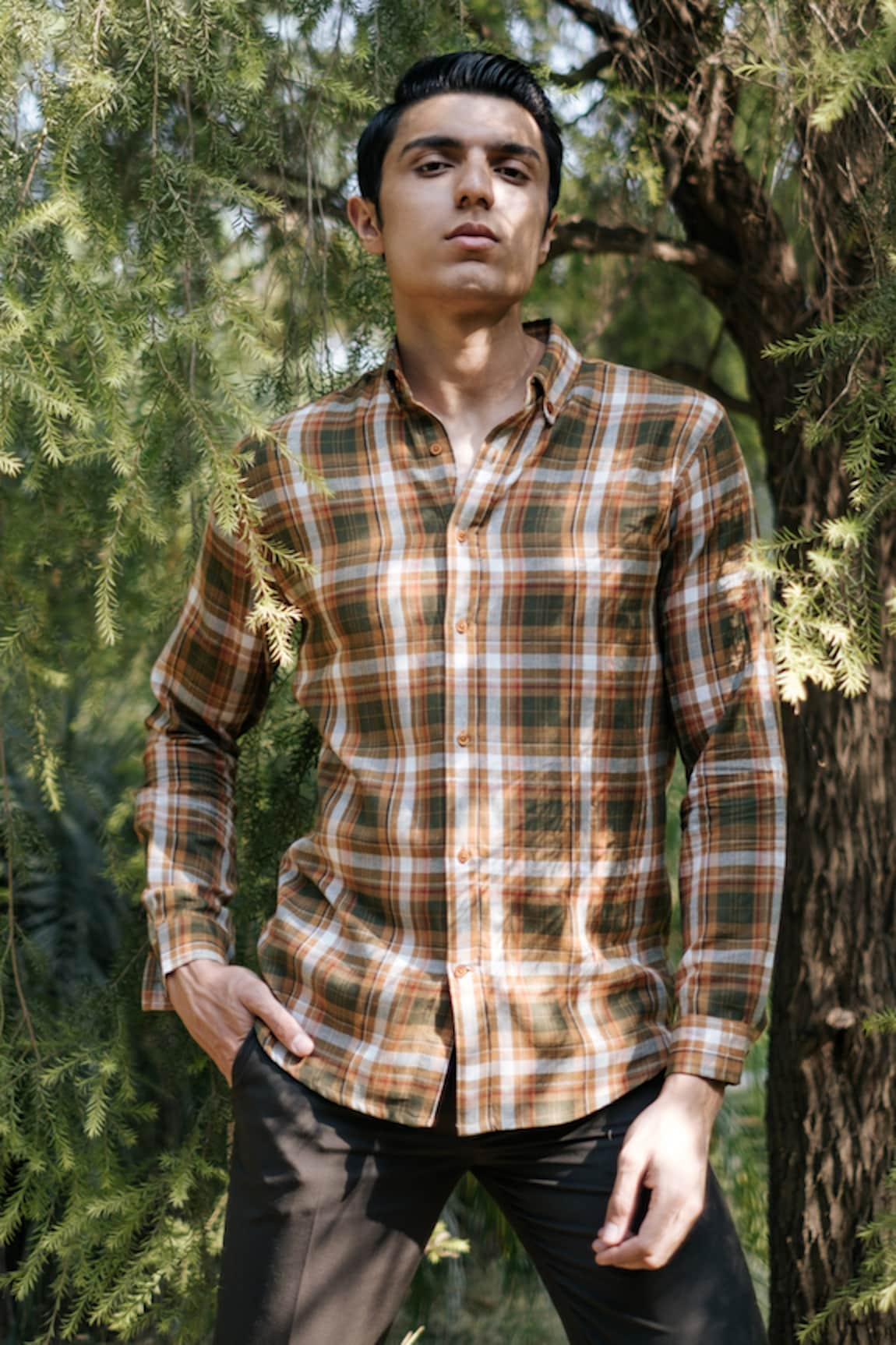 Artless Madras Checks Print Shirt