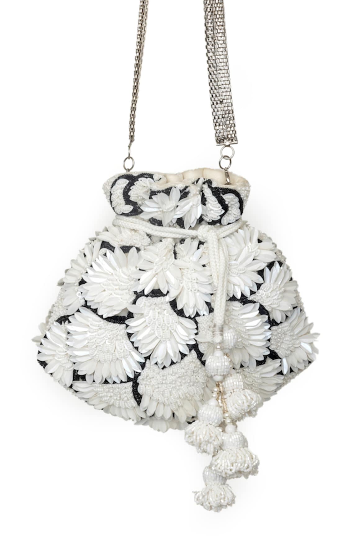 SG Collection by Sonia Gulrajani Swan Floral Embellished Potli Bag