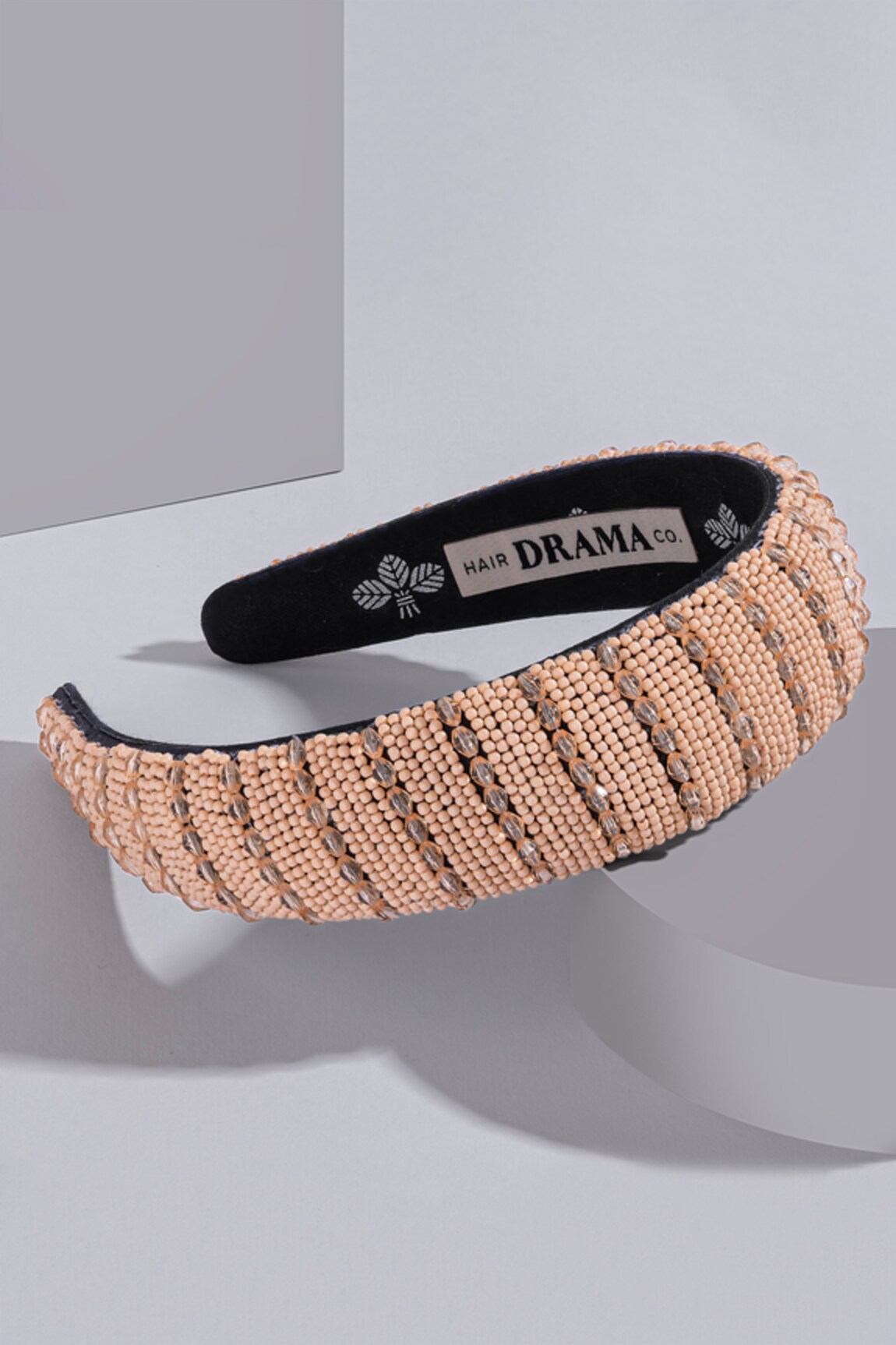 Hair Drama Co Irina Beads Embellished Flat Hair Band