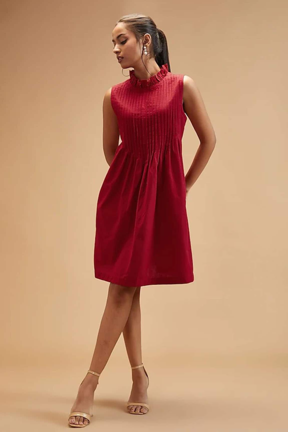 Theroverjournal Pleated Bodice Dress