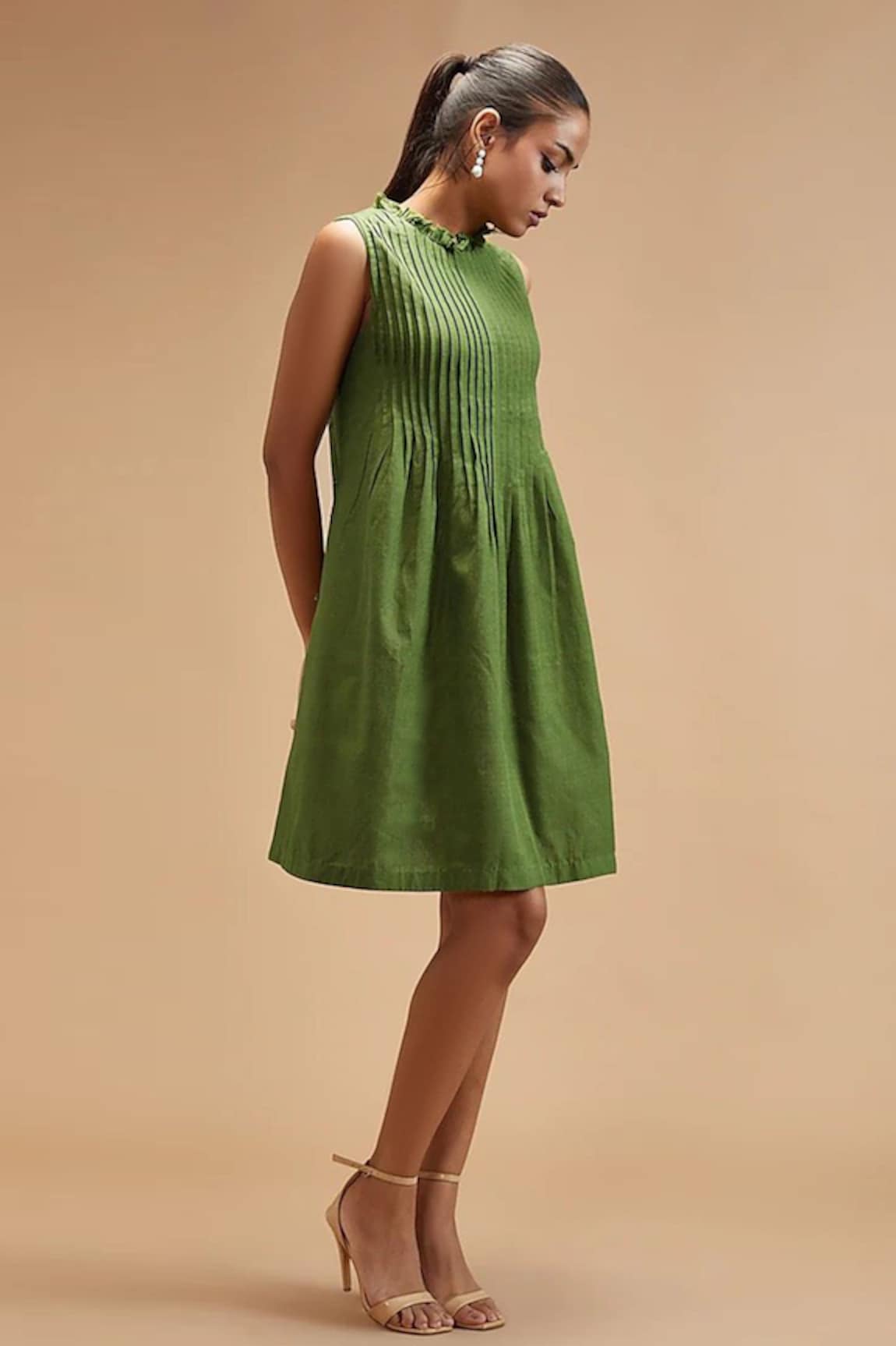 Theroverjournal Handloom Cotton Sleeveless Dress