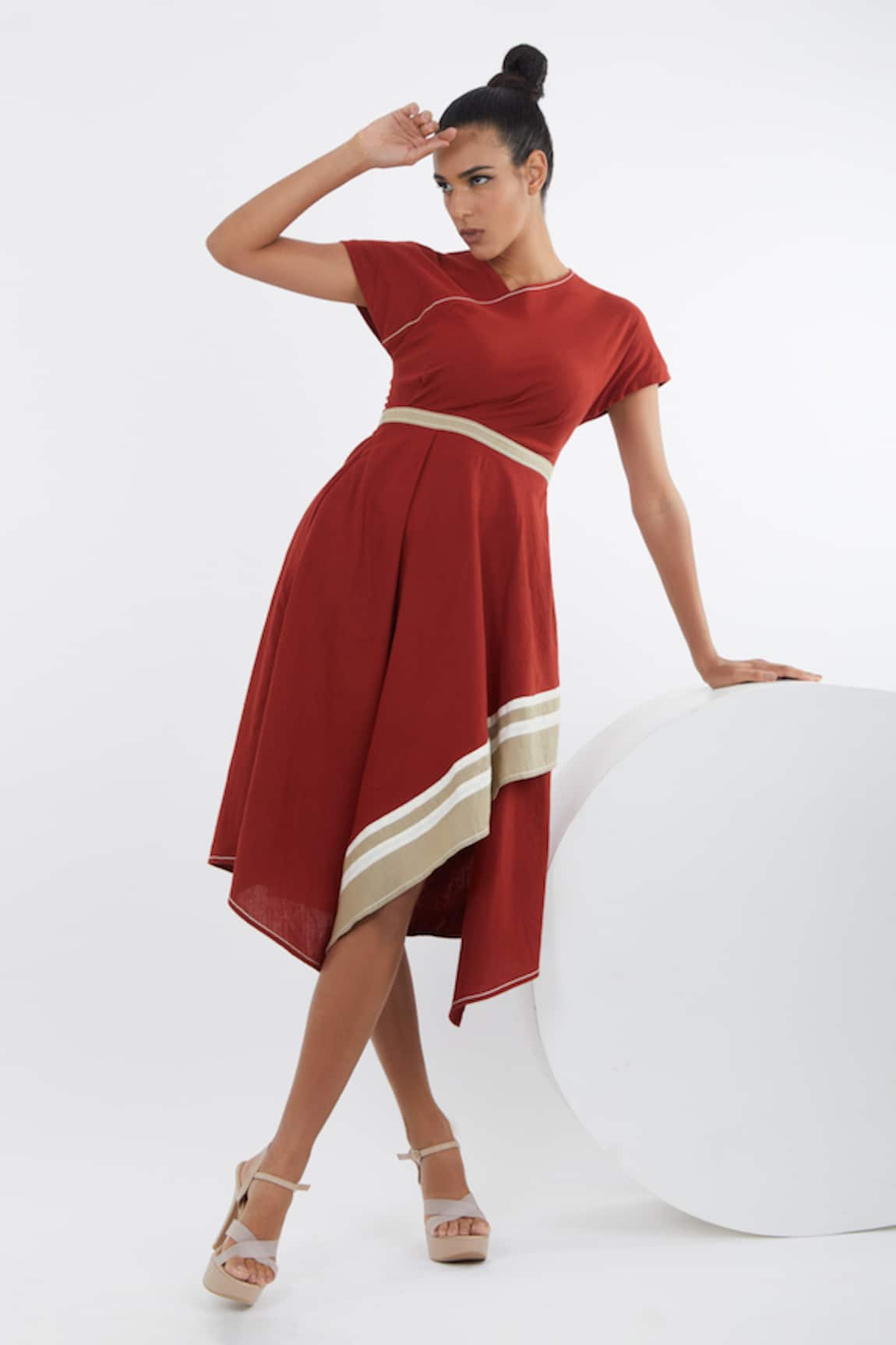 Madder Much Sumi Asymmetric Trapeze Dress 