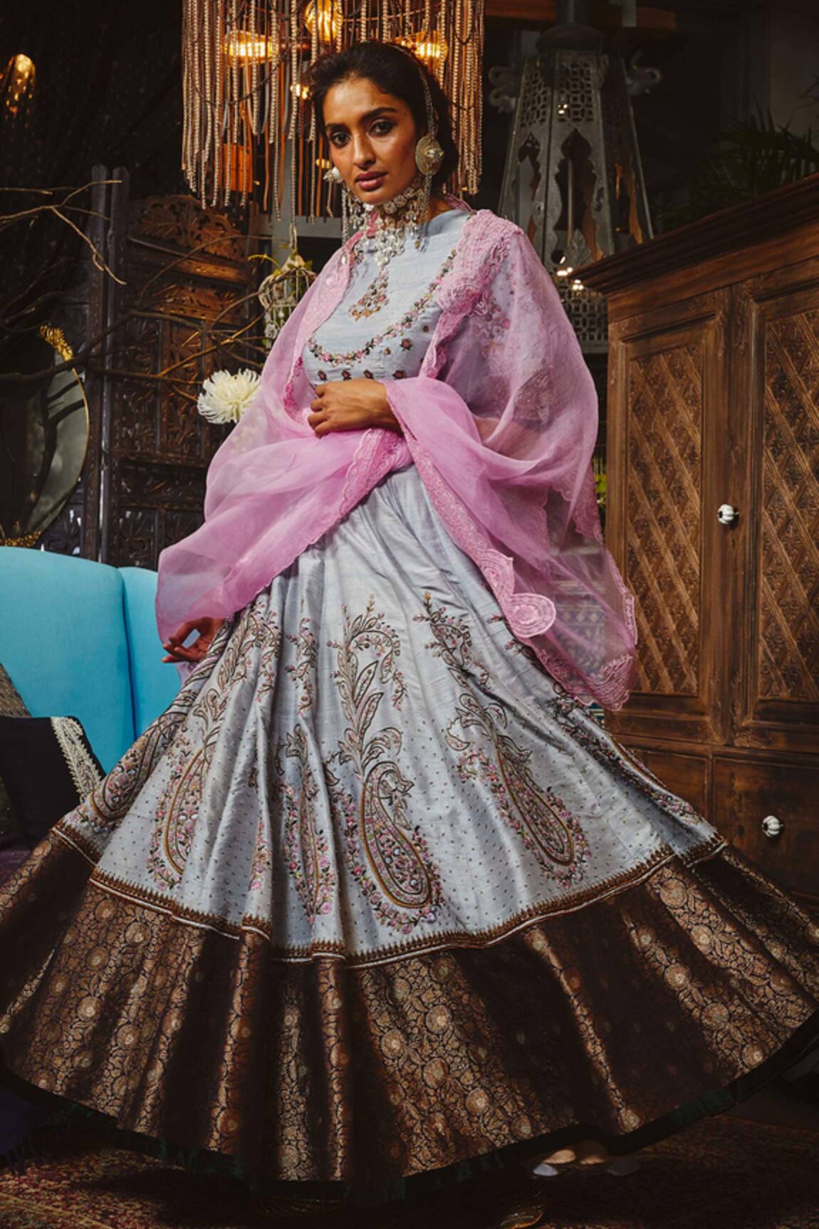 House Of Three Afeen Bridal Lehenga Set