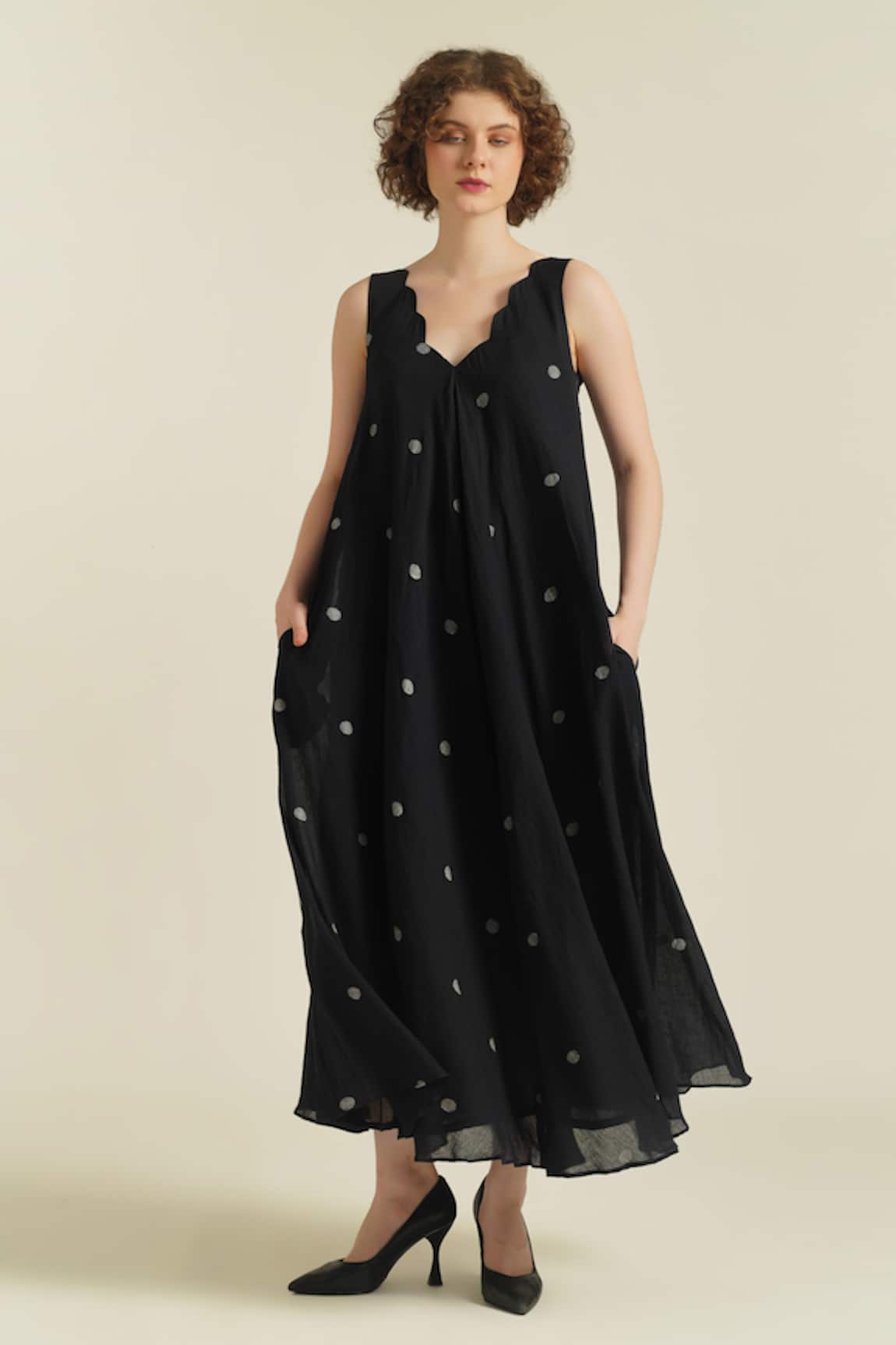 Indigo Dreams Royale XIX Jamdani Woven Dress