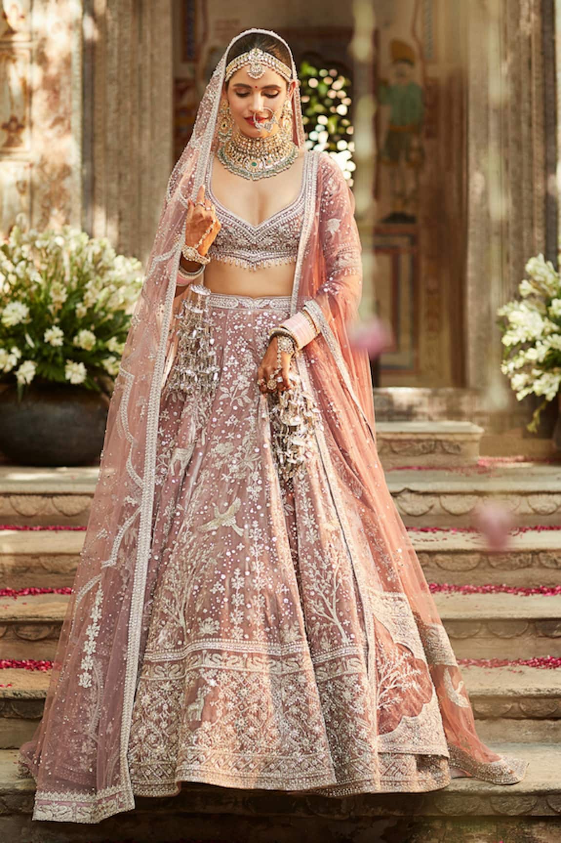 Matsya The French Rose Tales Of Masai Bridal Lehenga Set