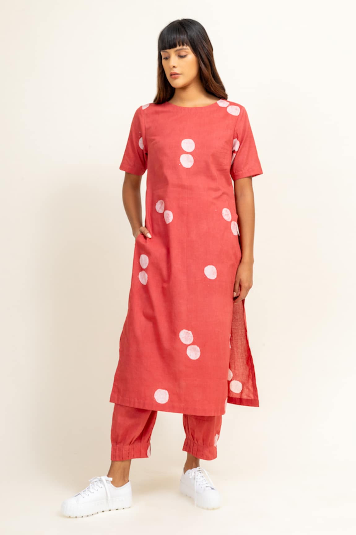 Doodlage Batik Polka Dot Print Tunic